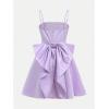 imageMakeMeChic Girls Bow Knot Sleeveless Cami Dress Elegant A Line Flared Short DressPurple