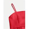 imageMakeMeChic Girls Bow Knot Sleeveless Cami Dress Elegant A Line Flared Short DressRed