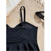 imageMakeMeChic Girls Tankini Swimsuits SetsRuffle Tiered Spaghetti Strap Eyelet Embroidery Bathing SuitBlack