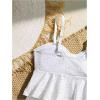 imageMakeMeChic Girls Tankini Swimsuits SetsRuffle Tiered Spaghetti Strap Eyelet Embroidery Bathing SuitWhite