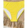 imageMakeMeChic Girls Tankini Swimsuits SetsRuffle Tiered Spaghetti Strap Eyelet Embroidery Bathing SuitYellow