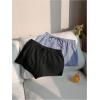 imageMakeMeChic Womens 2 Pack Linen Shorts Summer Beach Pajama Boxer ShortsBlack