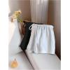 imageMakeMeChic Womens 2 Pack Linen Shorts Summer Beach Pajama Boxer ShortsBlack White