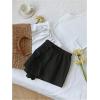 imageMakeMeChic Womens 2 Pack Linen Shorts Summer Beach Pajama Boxer ShortsBlack White