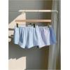 imageMakeMeChic Womens 2 Pack Linen Shorts Summer Beach Pajama Boxer ShortsBlue