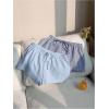imageMakeMeChic Womens 2 Pack Linen Shorts Summer Beach Pajama Boxer ShortsBlue