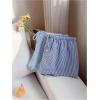 imageMakeMeChic Womens 2 Pack Linen Shorts Summer Beach Pajama Boxer ShortsBlue