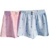 imageMakeMeChic Womens 2 Pack Linen Shorts Summer Beach Pajama Boxer ShortsBlue Pink
