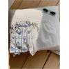 imageMakeMeChic Womens 2 Pack Linen Shorts Summer Beach Pajama Boxer ShortsBlue Printed White