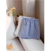 imageMakeMeChic Womens 2 Pack Linen Shorts Summer Beach Pajama Boxer ShortsBlue White