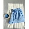 imageMakeMeChic Womens 2 Pack Linen Shorts Summer Beach Pajama Boxer ShortsBlue and White