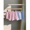 imageMakeMeChic Womens 2 Pack Linen Shorts Summer Beach Pajama Boxer ShortsPink Blue