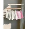 imageMakeMeChic Womens 2 Pack Linen Shorts Summer Beach Pajama Boxer ShortsPink White