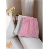 imageMakeMeChic Womens 2 Pack Linen Shorts Summer Beach Pajama Boxer ShortsPink White