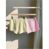 imageMakeMeChic Womens 2 Pack Linen Shorts Summer Beach Pajama Boxer ShortsPink Yellow