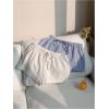 imageMakeMeChic Womens 2 Pack Linen Shorts Summer Beach Pajama Boxer ShortsPlus Blue White