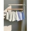 imageMakeMeChic Womens 2 Pack Linen Shorts Summer Beach Pajama Boxer ShortsPlus Blue White