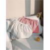 imageMakeMeChic Womens 2 Pack Linen Shorts Summer Beach Pajama Boxer ShortsWhite Pink