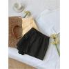 imageMakeMeChic Womens 2 Pack Linen Shorts Summer Beach Pajama Boxer ShortsYellow Black