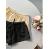 imageMakeMeChic Womens 2 Pack Linen Shorts Summer Beach Pajama Boxer ShortsYellow Black