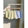 imageMakeMeChic Womens 2 Pack Linen Shorts Summer Beach Pajama Boxer ShortsYellow Blue