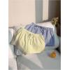 imageMakeMeChic Womens 2 Pack Linen Shorts Summer Beach Pajama Boxer ShortsYellow Blue