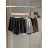 imageMakeMeChic Womens 3 Pack Linen Shorts Summer Comfy Sleep Pajama Boxer ShortsPlus Black White Khaki