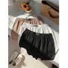 imageMakeMeChic Womens 3 Pack Linen Shorts Summer Comfy Sleep Pajama Boxer ShortsPlus Black White Khaki