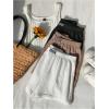 imageMakeMeChic Womens 3 Pack Linen Shorts Summer Comfy Sleep Pajama Boxer ShortsPlus Black White Khaki