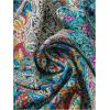 imageMakeMeChic Womens Floral Notched Blouse Puff Sleeve Ruffle Hem Summer Shirt TopsBlue Multicolor