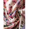imageMakeMeChic Womens Floral Notched Blouse Puff Sleeve Ruffle Hem Summer Shirt TopsPink