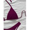 imageMakeMeChic Womens Halter Triangle Bikini Sets Floral 3 Piece Swimsuit Bathing Suit Cover Up Long SkirtPurple