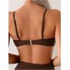 imageMakeMeChic Womens High Waisted Bikini Sets Metal Shell Swimsuit Bathing Suit SwimwearBrown