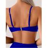 imageMakeMeChic Womens High Waisted Bikini Sets Metal Shell Swimsuit Bathing Suit SwimwearRoyal Blue