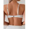 imageMakeMeChic Womens High Waisted Bikini Sets Metal Shell Swimsuit Bathing Suit SwimwearWhite