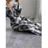 imageMakeMeChic Womens Leopard Print Dress V Neck Dolman Sleeve Ruched Bodycon Cocktail Maxi DressesMulticolor Aa