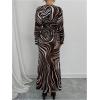 imageMakeMeChic Womens Leopard Print Dress V Neck Dolman Sleeve Ruched Bodycon Cocktail Maxi DressesMulticolor a