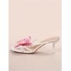 imageMakeMeChic Womens Open Toe Floral Kitten Heels Flower Summer Beach SandalsHot Pink