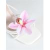 imageMakeMeChic Womens Open Toe Floral Kitten Heels Flower Summer Beach SandalsLight Pink White