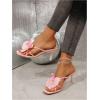 imageMakeMeChic Womens Open Toe Floral Kitten Heels Flower Summer Beach SandalsPink Solid