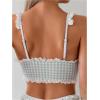 imageMakeMeChic Womens Plaid Gingham Tankini Bathing Suit Eyelet Embroidery Ruffle Swimsuit Top with BoyshortsMulticolor