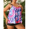 imageMakeMeChic Womens Plus Size 2 Piece Swimsuit Tankini Bathing Suits Floral Swim Tank Top with BoyshortsPink B