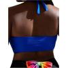 imageMakeMeChic Womens Plus Size Halter Bikini Top Tie Back Swimsuit Bathing Suit TopsBlue