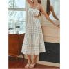imageMakeMeChic Womens Spaghetti Strap Striped Side Cut Out Waist Dress Backless Summer Flowy DressesMulticolor