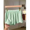 imageMakeMeChic Womens Striped Elastic Waist Shorts Button Front Summer ShortsGreen