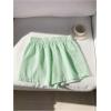 imageMakeMeChic Womens Striped Elastic Waist Shorts Button Front Summer ShortsGreen