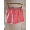 imageMakeMeChic Womens Striped Elastic Waist Shorts Button Front Summer ShortsRed