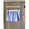 imageMakeMeChic Womens Striped Elastic Waist Shorts Button Front Summer ShortsRoyal Blue