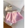 imageMakeMeChic Womens Striped Elastic Waist Shorts Button Front Summer ShortsStriped Pink