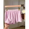 imageMakeMeChic Womens Striped Elastic Waist Shorts Button Front Summer ShortsStriped Pink